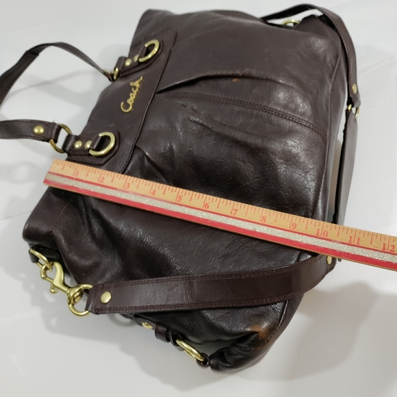 Coach Vintage Ashley Bucket Bag Genuine Leather Convertible Crossbody Brown - Picture 7 of 14